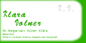 klara volner business card