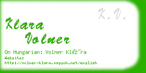 klara volner business card